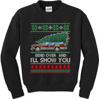 Bend Over And ILl Show You Christmas Couple Matching Family Kids Sweatshirt