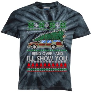 Bend Over And ILl Show You Christmas Couple Matching Family Kids Tie-Dye T-Shirt