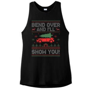 Bend Over And I'll Show You Ugly Christmas Couple Matching  Ladies PosiCharge Tri-Blend Wicking Tank