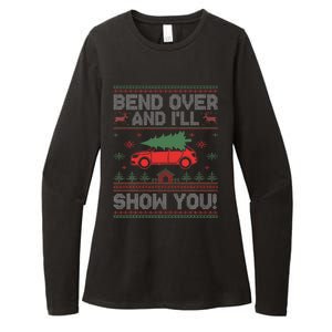 Bend Over And I'll Show You Ugly Christmas Couple Matching  Womens CVC Long Sleeve Shirt