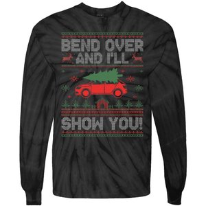 Bend Over And I'll Show You Ugly Christmas Couple Matching  Tie-Dye Long Sleeve Shirt