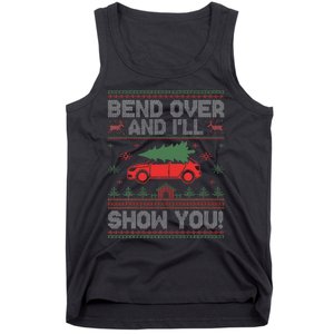 Bend Over And I'll Show You Ugly Christmas Couple Matching  Tank Top