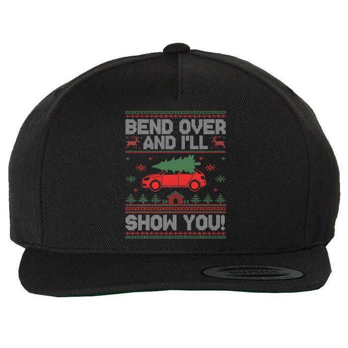 Bend Over And I'll Show You Ugly Christmas Couple Matching  Wool Snapback Cap