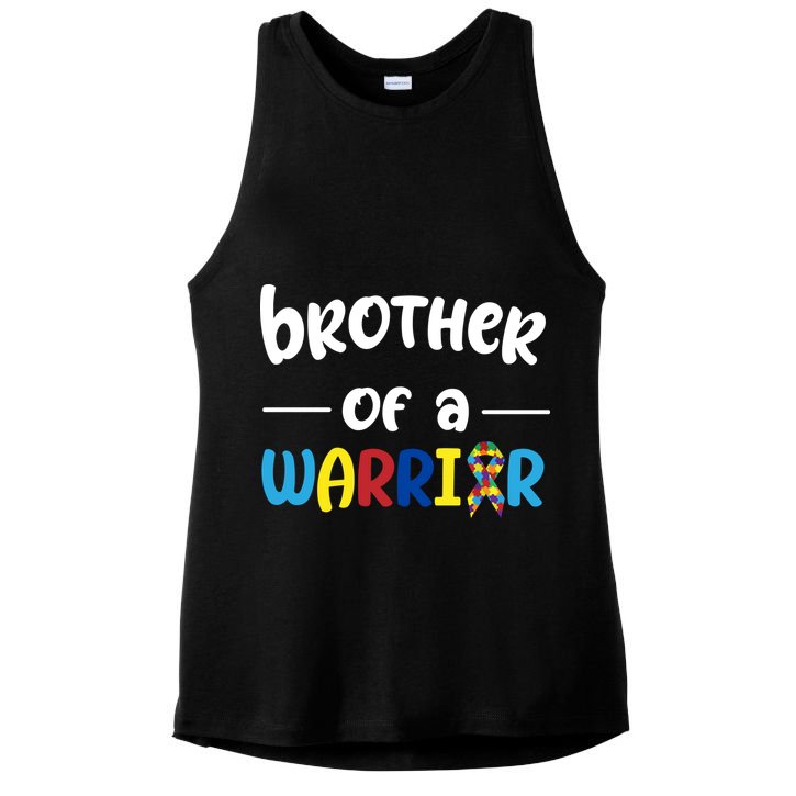 Brother Of A Warrior Autism Awareness Ladies PosiCharge Tri-Blend Wicking Tank