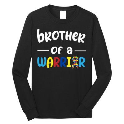 Brother Of A Warrior Autism Awareness Long Sleeve Shirt