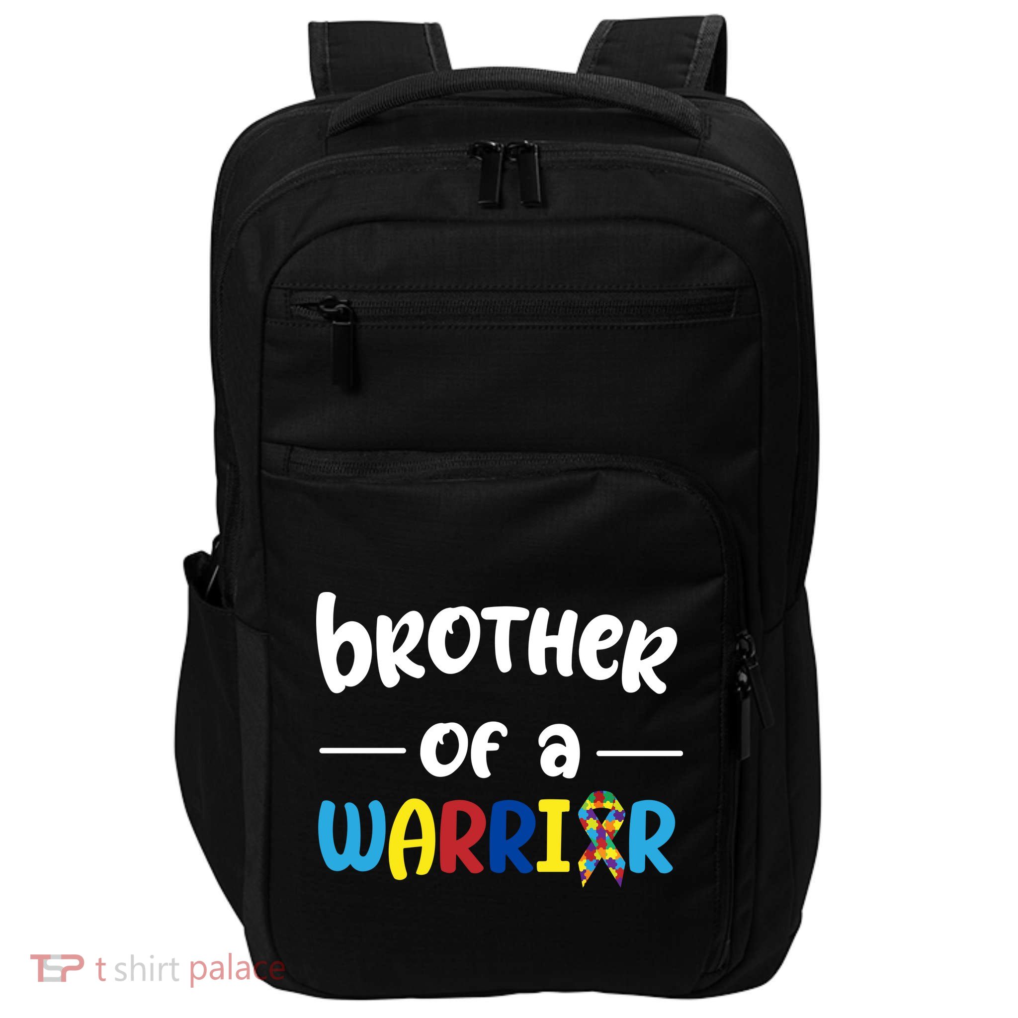 Brother Of A Warrior Autism Awareness Impact Tech Backpack