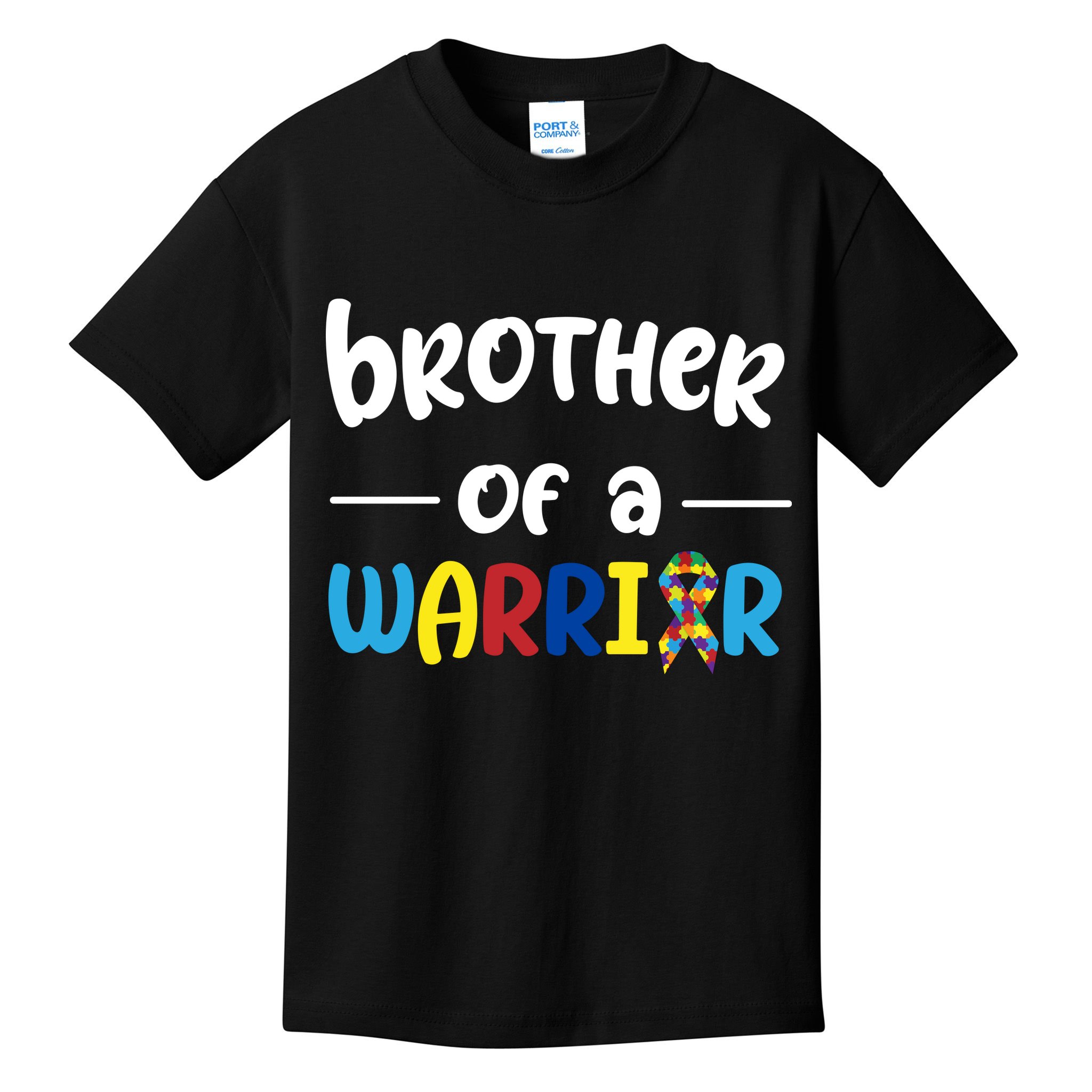 Brother Of A Warrior Autism Awareness Kids T-Shirt