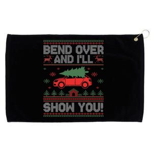 Bend Over And I'll Show You Ugly Christmas Couple Matching  Grommeted Golf Towel