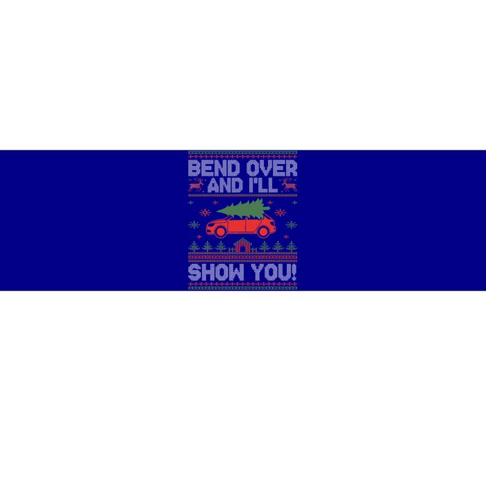 Bend Over And I'll Show You Ugly Christmas Couple Matching  Bumper Sticker