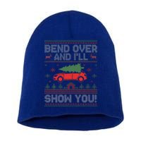 Bend Over And I'll Show You Ugly Christmas Couple Matching  Short Acrylic Beanie