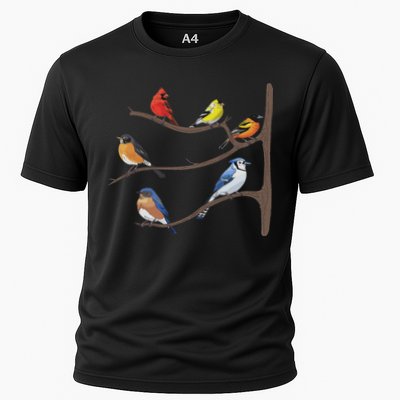 Birds On A Branch Birding Bird Watching Birder Bird Watcher Cooling Performance Crew T-Shirt