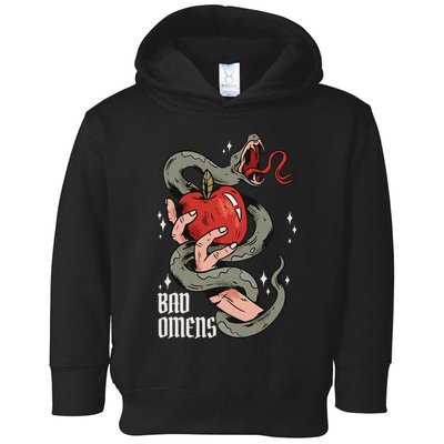 Bad Os Apple And Snake Bad Os Toddler Hoodie