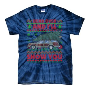 Bend Over And ILl Show You Ugly Christmas Couple Matching Tie-Dye T-Shirt