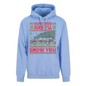 Bend Over And ILl Show You Ugly Christmas Couple Matching Unisex Surf Hoodie