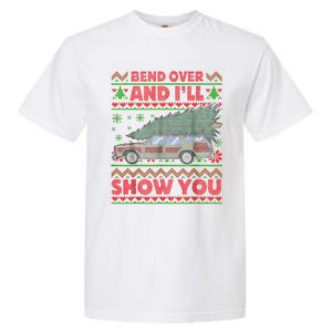 Bend Over And ILl Show You Ugly Christmas Couple Matching Garment-Dyed Heavyweight T-Shirt