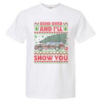 Bend Over And ILl Show You Ugly Christmas Couple Matching Garment-Dyed Heavyweight T-Shirt