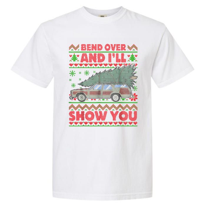 Bend Over And ILl Show You Ugly Christmas Couple Matching Garment-Dyed Heavyweight T-Shirt