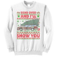 Bend Over And ILl Show You Ugly Christmas Couple Matching Sweatshirt