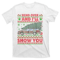 Bend Over And ILl Show You Ugly Christmas Couple Matching T-Shirt