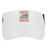 Bend Over And ILl Show You Ugly Christmas Couple Matching Adult Drive Performance Visor