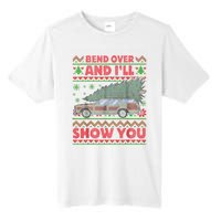 Bend Over And ILl Show You Ugly Christmas Couple Matching Tall Fusion ChromaSoft Performance T-Shirt