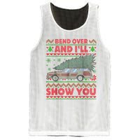 Bend Over And ILl Show You Ugly Christmas Couple Matching Mesh Reversible Basketball Jersey Tank