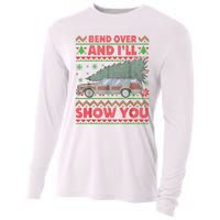 Bend Over And ILl Show You Ugly Christmas Couple Matching Cooling Performance Long Sleeve Crew