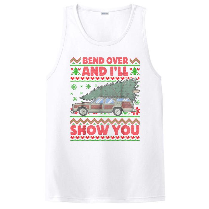 Bend Over And ILl Show You Ugly Christmas Couple Matching PosiCharge Competitor Tank