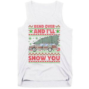 Bend Over And ILl Show You Ugly Christmas Couple Matching Tank Top