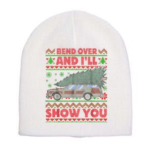 Bend Over And ILl Show You Ugly Christmas Couple Matching Short Acrylic Beanie