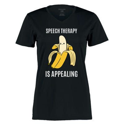 Brain of a Speech Pathologist Speech Language Therapy Women's Momentum V-Neck T-Shirt