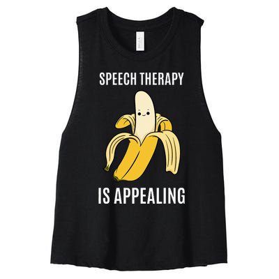 Brain of a Speech Pathologist Speech Language Therapy Women's Racerback Cropped Tank