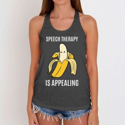 Brain of a Speech Pathologist Speech Language Therapy Women's Knotted Racerback Tank