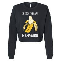 Brain of a Speech Pathologist Speech Language Therapy Cropped Pullover Crew