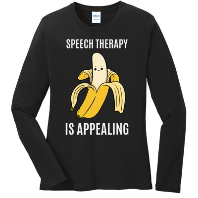 Brain of a Speech Pathologist Speech Language Therapy Ladies Long Sleeve Shirt