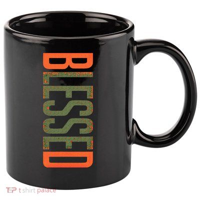 Blessed Olive Army Solar Orange Color Match 11oz C Handle Ceramic Mug