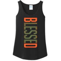 Blessed Olive Army Solar Orange Color Match Ladies Essential Tank