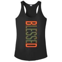 Blessed Olive Army Solar Orange Color Match Ladies PosiCharge Competitor Racerback Tank