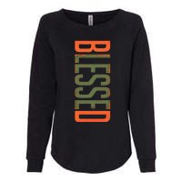 Blessed Olive Army Solar Orange Color Match Womens California Wash Sweatshirt