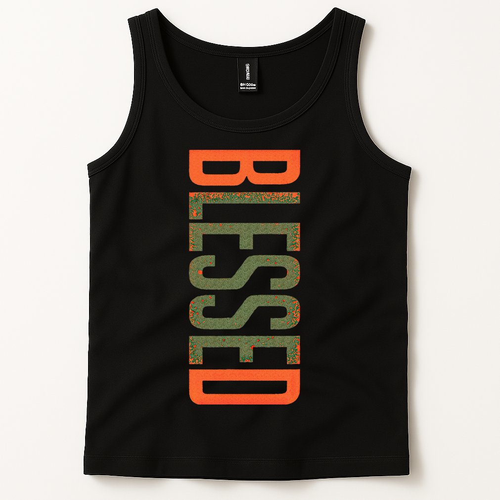 Blessed Olive Army Solar Orange Color Match Tank Top