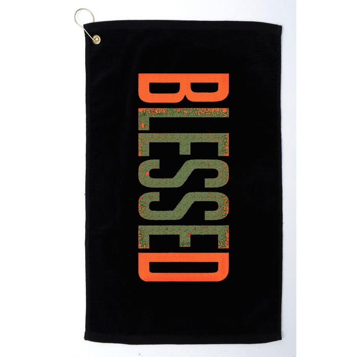 Blessed Olive Army Solar Orange Color Match Golf Towel