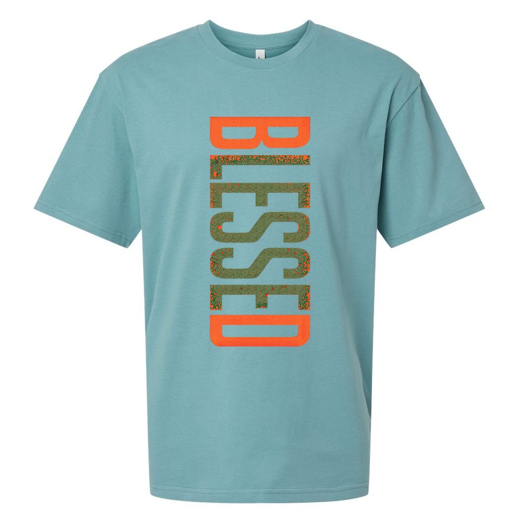 Blessed Olive Army Solar Orange Color Match Sueded Cloud Jersey T-Shirt
