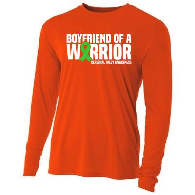 Boyfriend Of A Warrior Cerebral Palsy Awareness Gift Cooling Performance Long Sleeve Crew