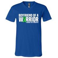 Boyfriend Of A Warrior Cerebral Palsy Awareness Gift V-Neck T-Shirt