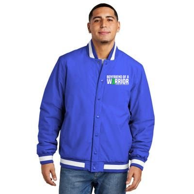 Boyfriend Of A Warrior Cerebral Palsy Awareness Gift Insulated Varsity Jacket