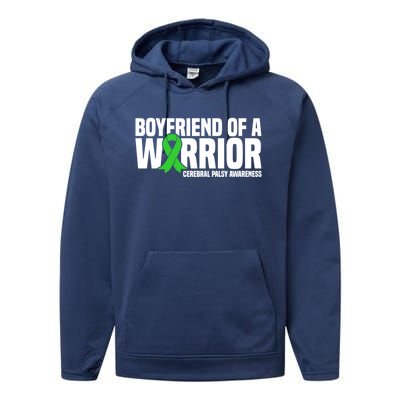 Boyfriend Of A Warrior Cerebral Palsy Awareness Gift Performance Fleece Hoodie