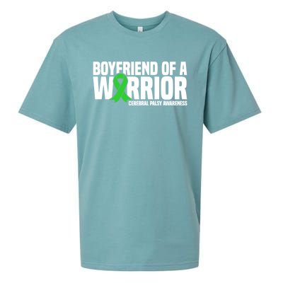 Boyfriend Of A Warrior Cerebral Palsy Awareness Gift Sueded Cloud Jersey T-Shirt