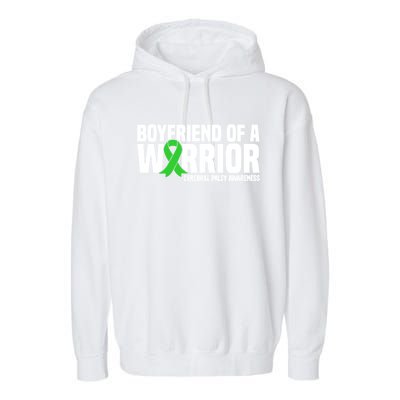 Boyfriend Of A Warrior Cerebral Palsy Awareness Gift Garment-Dyed Fleece Hoodie