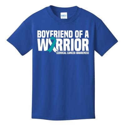 Boyfriend Of A Warrior Cervical Cancer Awareness Gift Kids T-Shirt