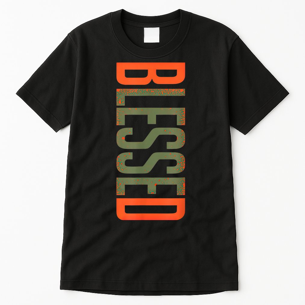 Blessed Olive Army Solar Orange Color Match Tall T-Shirt